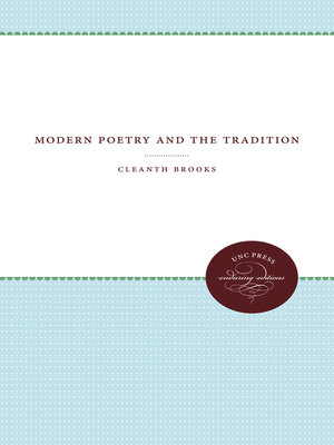 cover image of Modern Poetry and the Tradition
